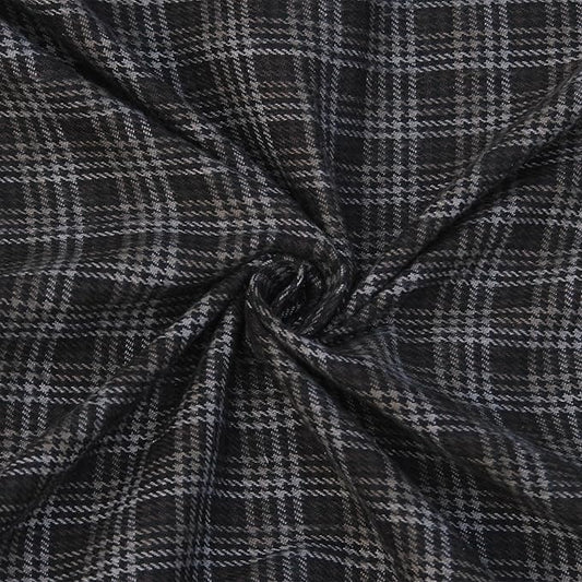 Unstitched Grey Yarn Dyed Blazer Flannel Fabric (1 Meter for as per Your use)