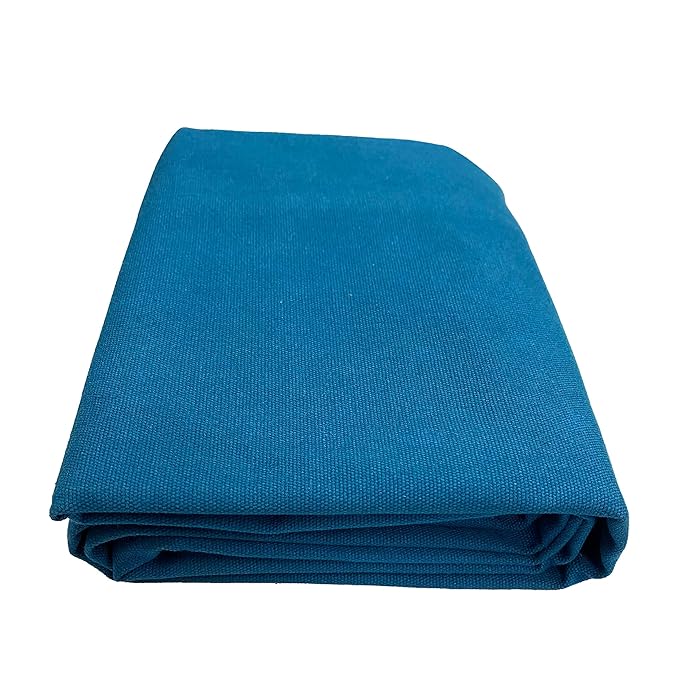 60" Wide Dyed Cotton Duck Canvas Fabric Cloth, 10 oz, True Blue Color