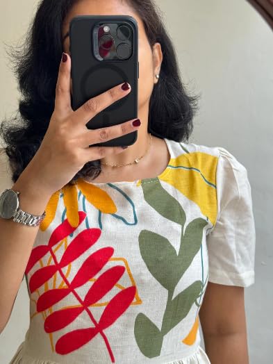 ROYALICA Women's Pure Cotton Maxi Midi Dress Western Dress for Women Elegant Floral Printed Long Dresses | Soft & Breathable Fabric | Casual Trending Dress for Women