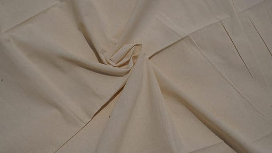 Parvathi Apparels, 100% Cotton, Unbleached, Greige Fabric Plain Weave, Fabric Width- 63" inches Pack of (1 Meter)