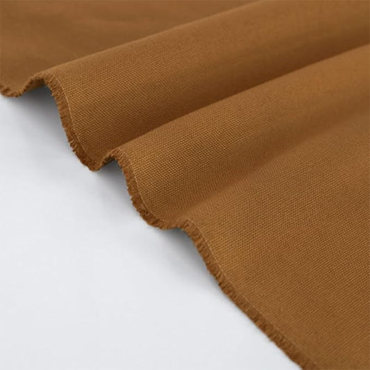 CANVASS® Fabric by The Metre - Mercerised Dyed Cotton Canvas 100x140 cm Width (Rust)