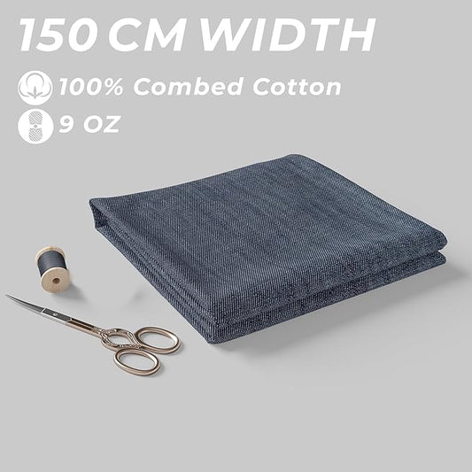 Unstitched Denim Cotton Shirt Fabric